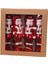 Kırmızı Parlak Nutcracker Ağaç Süsü Seti 12 cm (4 Parça) 1
