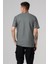 Erkek Açık Haki Relaxed Fit Cepli Bisiklet Yaka Pike T-Shirt 4