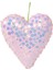 Happy Sugar Pembe Payetli Kalp Süs 12 cm 1