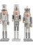 Beyaz, Gümüş Nutcracker Stantlı 25CM 1