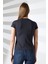 Pamuklu Penye Kompakt Likralı V Yaka Kısa Kol Basic T-Shirt 21043 Füme 4