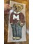 Ütü Ile Yapışan M Harf Kazaklı Ayı Arma Transfer Baskı 31X14 cm 2