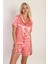 Sonsuz Şıklık Saten Şortlu Gömlek Yakalı Pijama Takımı 1