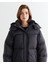 Kadın Siyah Relaxed Fit Kapüşonlu Mont 4700347.5 4