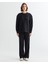 Kadın Siyah Oversize Fit Bisiklet Yaka Sweatshirt 42524314T.5 3