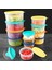 12'li Yuvarlak Gıda Saklama Kabı Seti Organizer Düzenleyici Erzak Kabı 4X250 4X600 4X1200ML Renkli 1