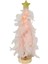 Pembe Tüylü Stantlı Ağaç Dekor 8 x 8 x 32,5 cm (Led'li) 1