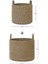 Ocean Home Te x tile 2'li Siyah Kırçıllı Jüt Halat Sepet Set 26 x 22 / 35 x 27 cm 2