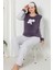 Fawn 5102 Peluş Welsoft Polar Kışlık Kalp Nakışlı Büyük Beden Kadın Pijama Takımı 1