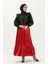Büzgülü Saten Etek 85068-02 Bordo 3