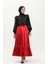 Büzgülü Saten Etek 85068-02 Bordo 4