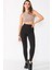 Kadın Siyah Dalgıç Toparlayıcı Yüksek Bel Sporcu Tayt 1