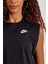 Sportswear Clup Crop Sl Tee Kadın Siyah Pamuklu Crop Tişört 2
