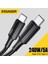 240W CE/FC/ROHS Lisanslı Type-C To Type-C Süper Hızlı Şarj ve Data Veri Kablosu Örgülü Sağlam 1