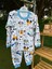 Kepçe Desenli Pijama Takımı Yaka Bebe Mavisi 1