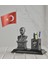 Atatürk Temalı Bayraklı Kalemlikli Özel Tasarım Biblo 3