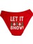 Kırmızı Yılbaşı Desenli Let It Snow Pamuklu Külot 1