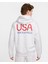 Usa Solo Swoosh Men's Nike Full-Zip Hoodie Erkek Gri Polarlı Kapüşonlu Sweatshirt FJ3427-051 2