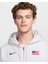 Usa Solo Swoosh Men's Nike Full-Zip Hoodie Erkek Gri Polarlı Kapüşonlu Sweatshirt FJ3427-051 3