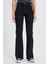 Flare Fit Normal Bel Geniş Paça Siyah Esnek Jean Denim Pantolon 3