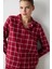 Aria Checked Kırmızı Gömlek Pantolon Pijama Takımı 2
