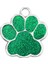 Yeşil Stil L(25MMX28MM) Özel Tasarım Kedi Köpek Kimlik Etiketleri Simli Pati Kişiselleştirilmiş Lazer Kazıma Isim ve Numara Kolye Etiketi Hediye Için Kedi Yavru Köpek (Yurt Dışından) 1