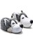 Husky Kadın, Garson Boy Hayvanlı Panduf Gri 36/41 CC0531 1