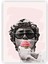 Gözlüklü Dondurmalı Davut Heykeli David Pop Art Ahşap Poster 20 x 29 cm 1