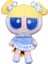 Powerpuff Girls Serisi Ekose Gömlek Powerpuff Girls Karikatür Peluş Oyuncak Bebek (Yurt Dışından) 1