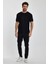 Erkek Regular Fit Bisiklet Yaka Waffal Dokuma T-Shirt 2
