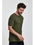 Erkek Regular Fit Bisiklet Yaka Waffal Dokuma T-Shirt 1