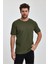 Erkek Regular Fit Bisiklet Yaka Waffal Dokuma T-Shirt 3