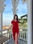 Destina Düşük Omuz Ip Askı Yırtmaçlı Abiye 582134 2