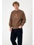 Sw Baskılı Kahverengi Şardonlu Sweatshirt 1