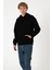 Sw Kapüşonlu Siyah Şardonlu Sweatshirt 1