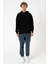 Sw Kapüşonlu Siyah Şardonlu Sweatshirt 5