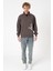 Sw Yarım Fermuar Füme Işlemeli Şardonlu Sweatshirt 1