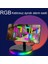 Oria Dijital Çalar Saat Kablosuz Şarj Istasyonu Saat Rgb Atmosfer Gece Lambası Ayna LED Çalar Saat Yeni 3