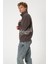 Sw Yarım Fermuar Füme Işlemeli Şardonlu Sweatshirt 5