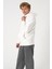 Sw Kapüşonlu Beyaz Şardonlu Sweatshirt 1