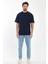 Erkek Omuzu Rodi Jeans Yazılı Bisiklet Yaka Relaxed Fit Pamuk T-Shirt 3