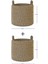 Ocean Home Te x tile 2'li Siyah Kırçıllı Jüt Halat Sepet Set 26 x 22 cm 2