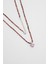 Garnet Kalp 18 Ayar Beyaz Altın Kaplama 45 cm Gümüş Kolye 1