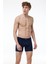 Erkek Lacivert 2 Li Pamuk Elastan Uzun Boxer 2M073 2