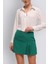 Luna | Pileli Mini Etek - Benetton Yeşili 1