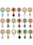 19.deep Yeşil Altın Charm Çiçek Broş 10 Adet 25*45MM Kristal Altın Düz Geri 2019 Düğün Şarap Bardağı Süsleme Dekorasyon El Sanatları Scrapbooking (Yurt Dışından) 2