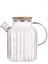 Bambu Zarafeti, Dilimli Model 1500 ml Süzgeçli Cam Demlik Bitki Çayları ,borosilikat , Sürahi 3