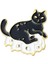 XZ4381 Kedi Broş Kafatası Kedi Broş Cadılar Bayramı Sihirbazı Şapka Çift Kedi Güneş Ay Kedi Broş Siyah Beyaz Kedi Alaşım Emaye Rozeti Yaka Iğnesi (Yurt Dışından) 1