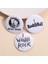 XZ8065 Rock N Roll Teneke Pin Punk Değil Ölü Sonsuza Kadar Zihinsel Kafa Bandı Broş 44MM Düğme Rozeti Punk Müzik Takı Hayranları Için Hediye (Yurt Dışından) 5