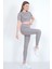 Kadın Yüksek Bel Likralı Toparlayıcı Dalgıç Kumaş Koşu & Fitness Yoga & Pilates Crop-Tayt 2 Li Takım 1